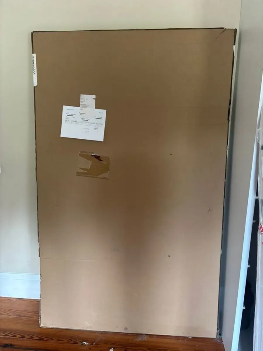 Brushed Brass Glass Shower Panel 1200mm - Image 2