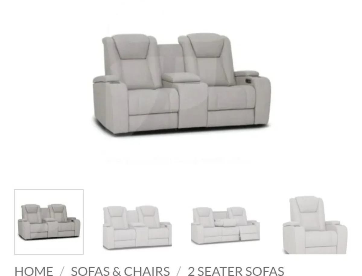 Jesse 2 Seater Electric Recliner & Console - Image 2