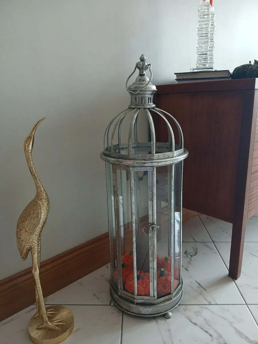 Xl Candle lantern Metal 3ft - Image 1