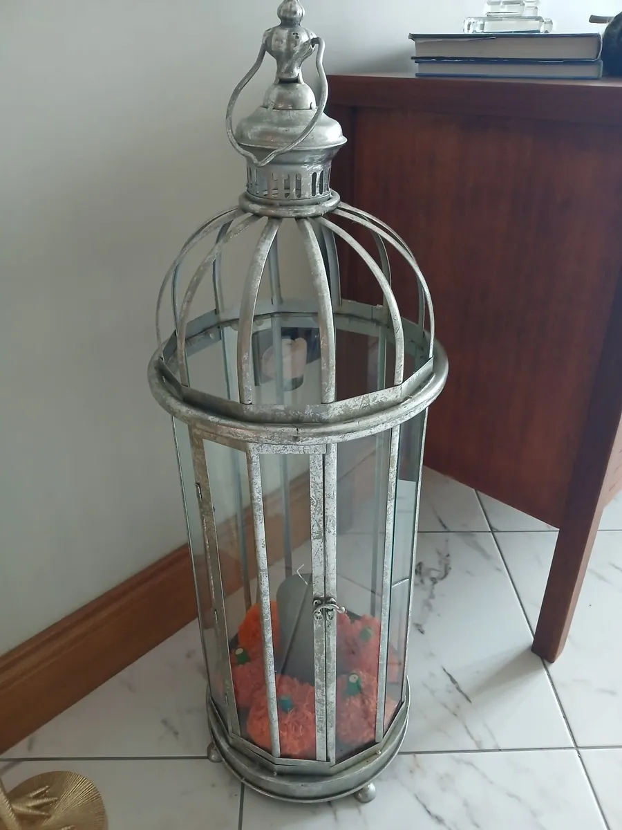Xl Candle lantern Metal 3ft - Image 2