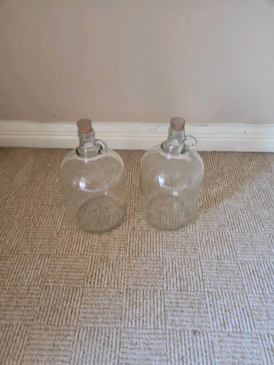 Old glass jugs