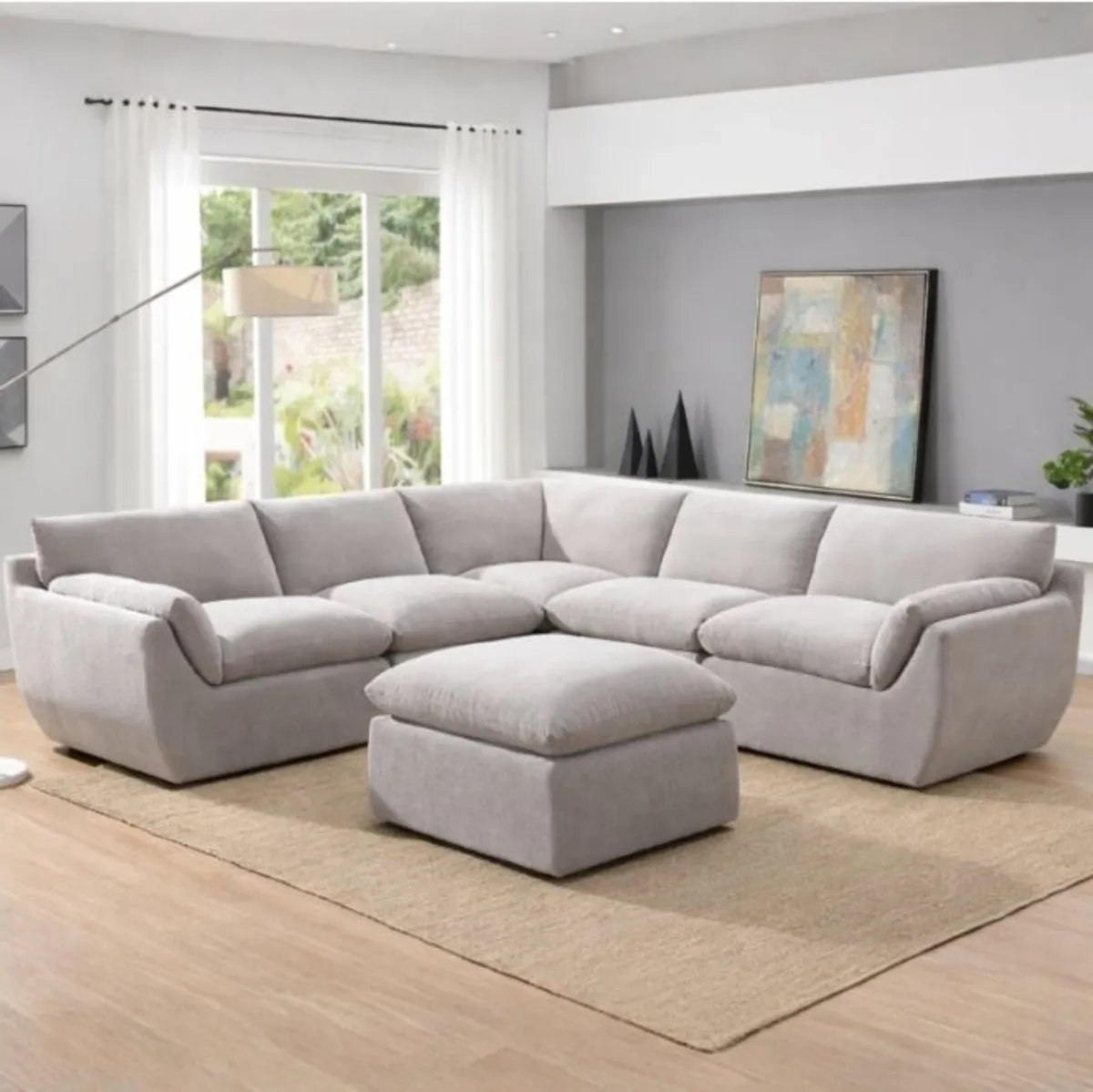 Milan Electric Corner Suite (Cream)  The Milan Ele