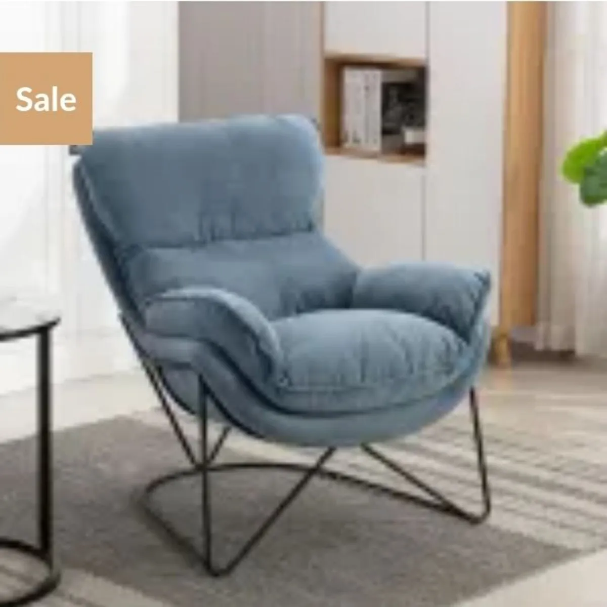 Bray Fabric Chair Washed Denim - Image 2