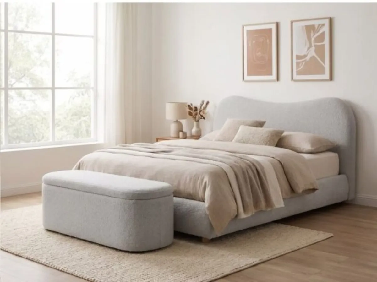 Donegal Grey Ottoman Blanket Box - Image 1