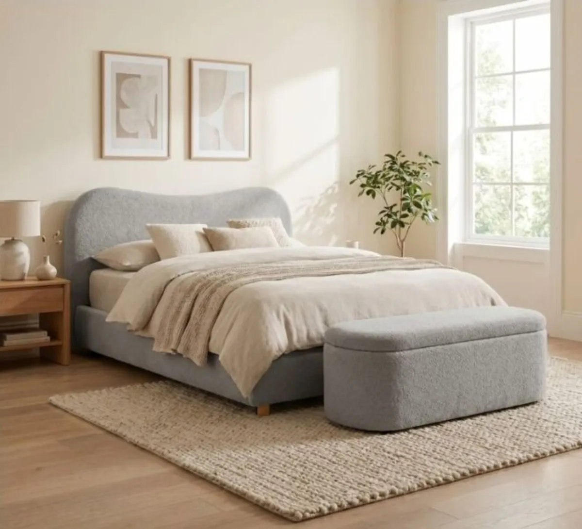 Donegal Grey Ottoman Blanket Box - Image 2