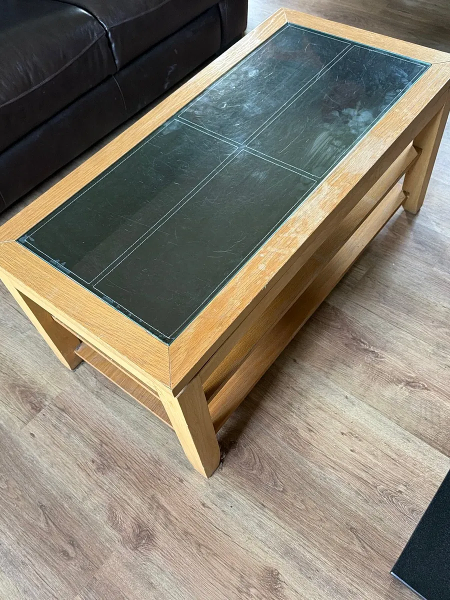 Solid Oak 3 Tier Coffee table - Image 1