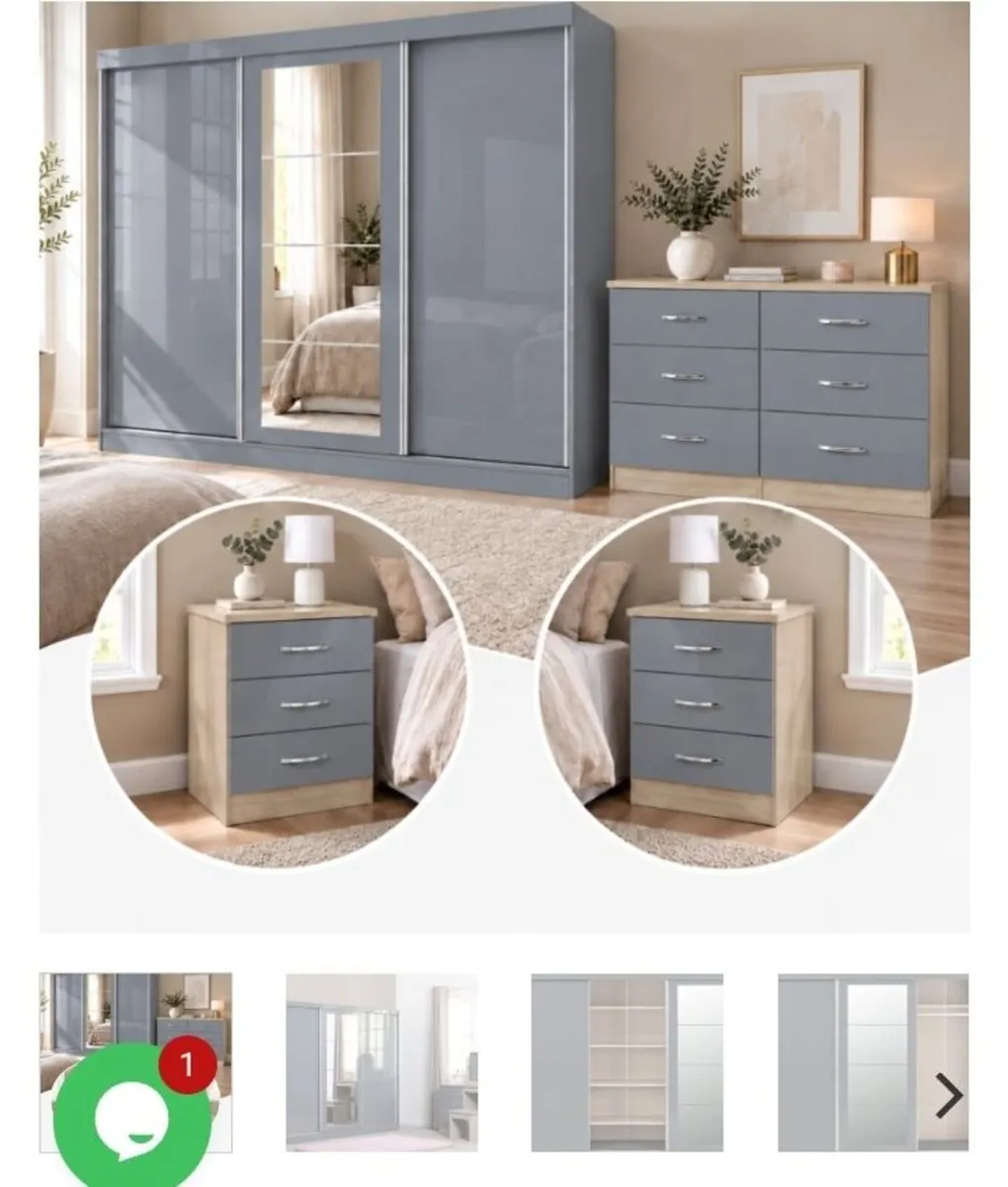 Nevada Ultimate Sliderobe Bedroom Storage / Grey G - Image 1
