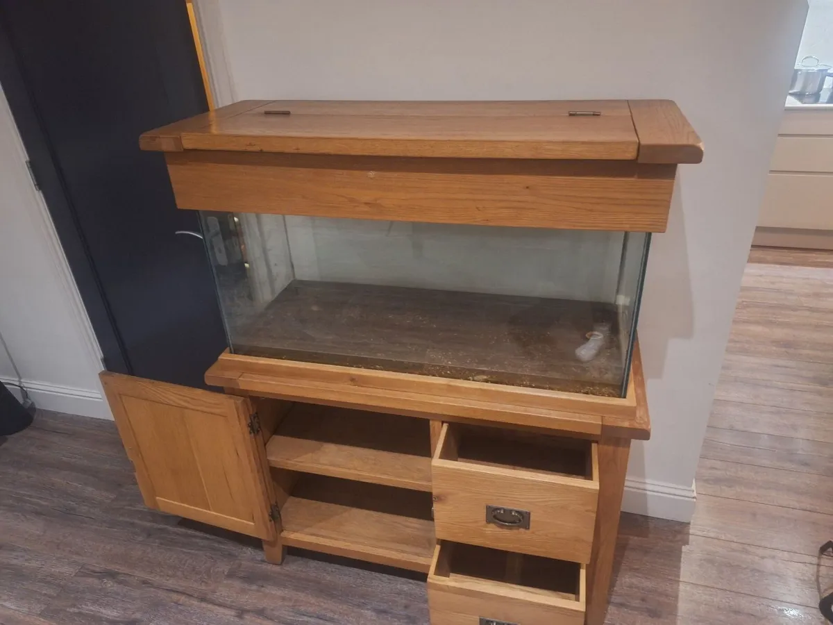 Solid Oak Fish tank - Image 1