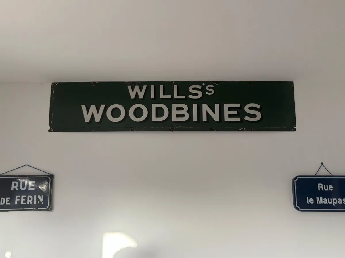 6 ft Wills's Woodbines Enamel Sign - Image 2