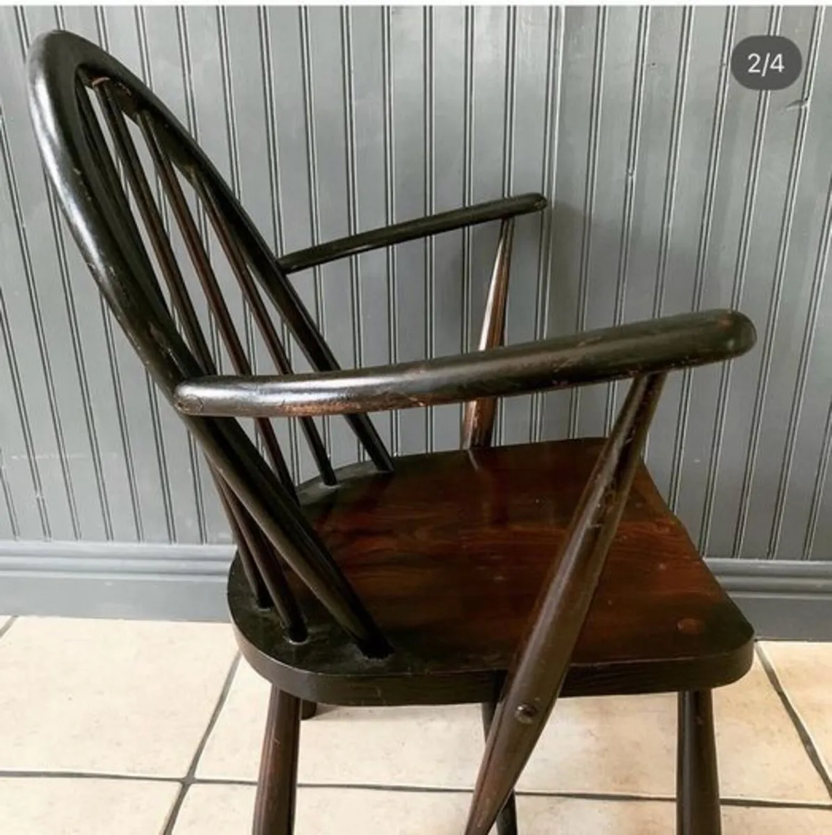 Ercol Children's Windsor Chair with Arms - Vintage - Image 2