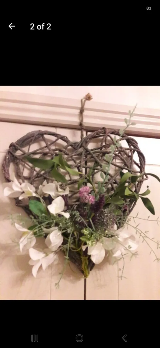 Wicker hanging hearts - Image 1