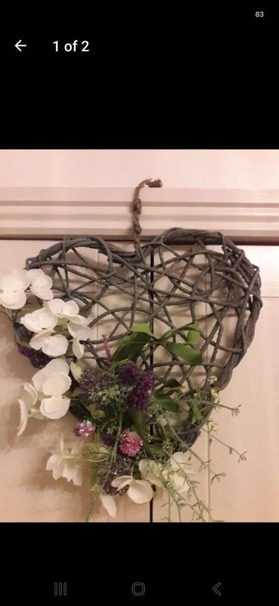 Wicker hanging hearts - Image 2