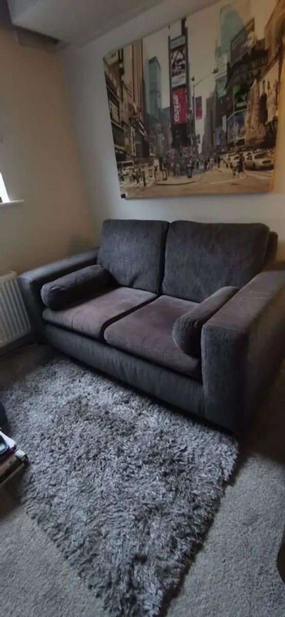 2 seater grey sofa - Image 1