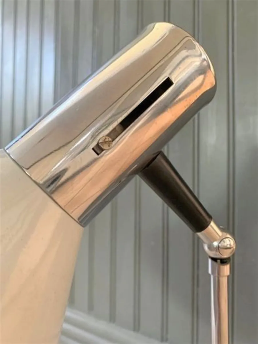 Mid Century Modern Teak & Chrome Desk Lamp - Image 2