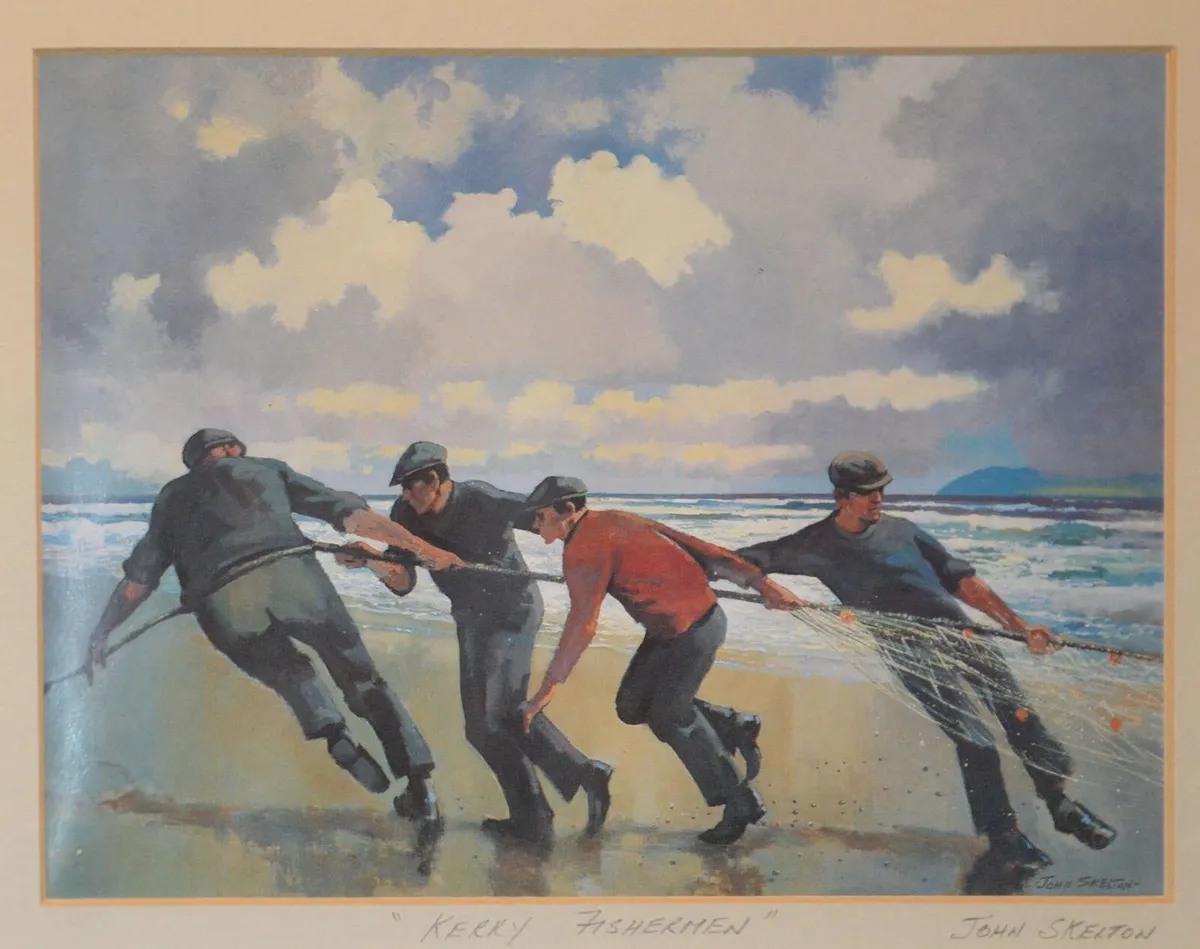 John Skelton Signed Print – Kerry Fisherman Framed - Image 1