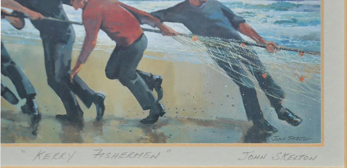 John Skelton Signed Print – Kerry Fisherman Framed - Image 2