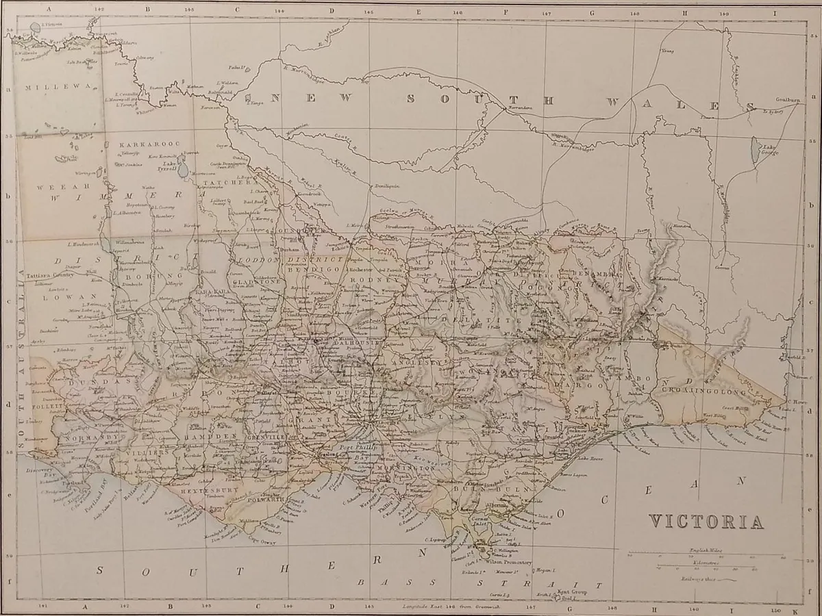 Antique Map Victoria 1890’s - Image 1