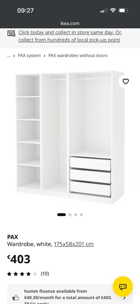 IKEA Pax no door wardrobe - Image 2