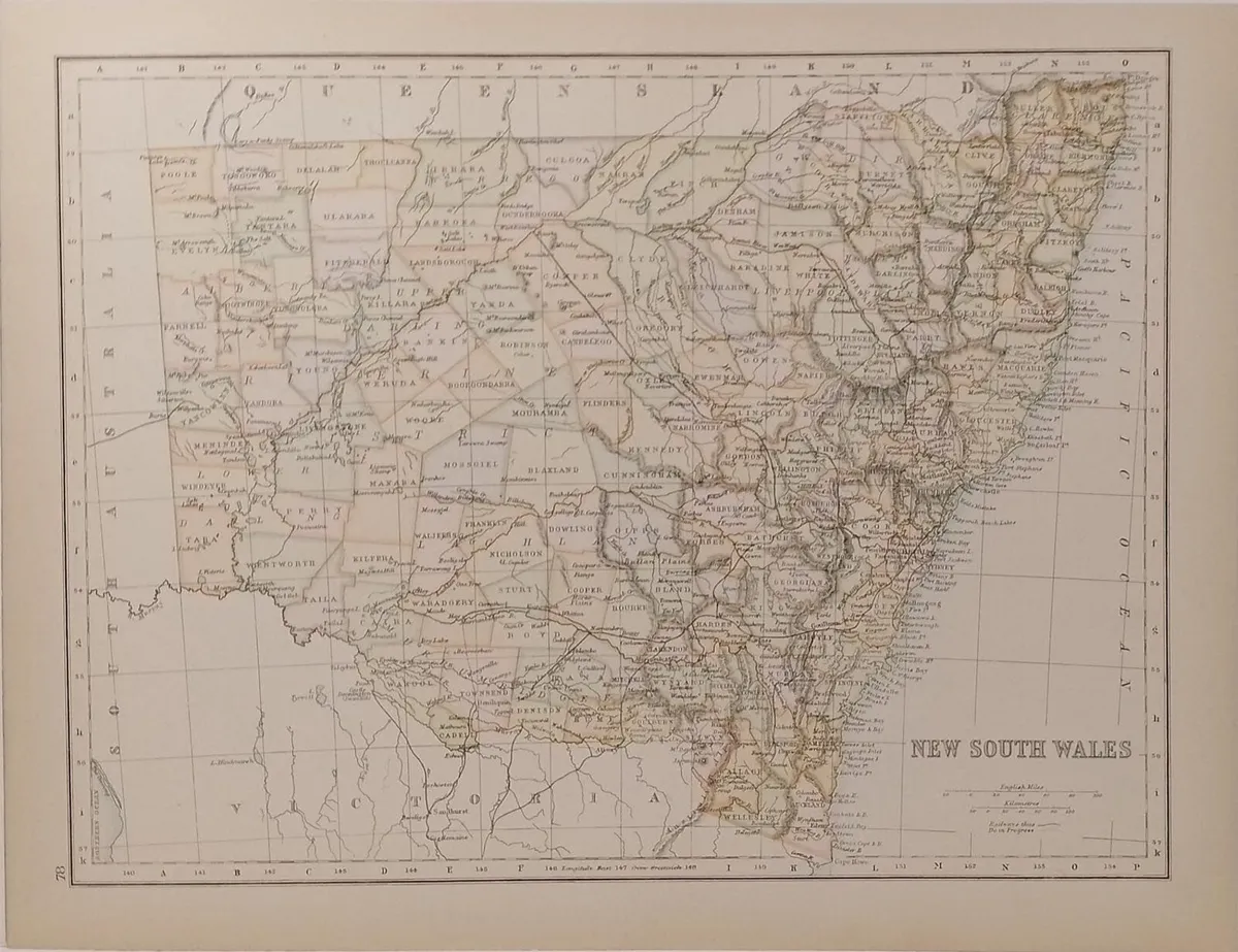 Antique Map New South Wales 1890’s - Image 1