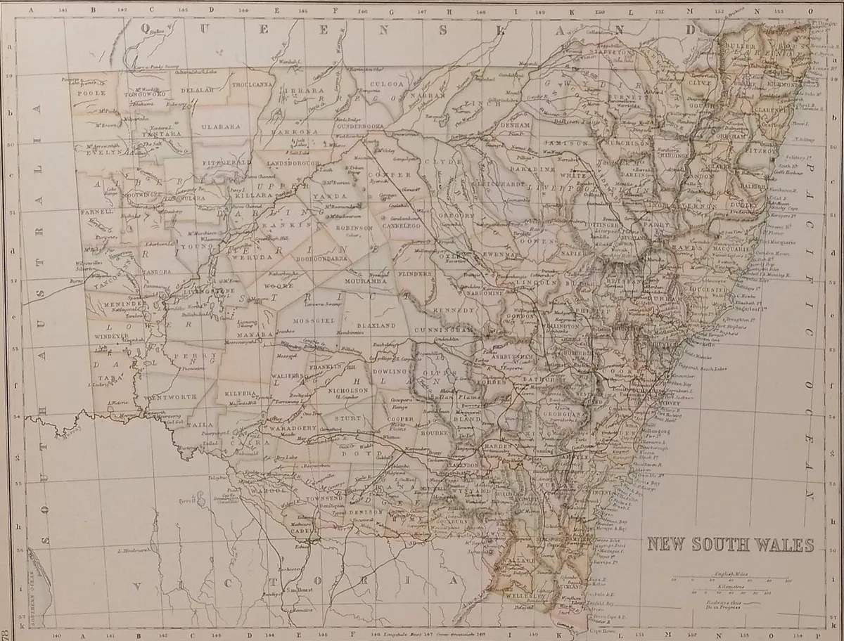 Antique Map New South Wales 1890’s - Image 2