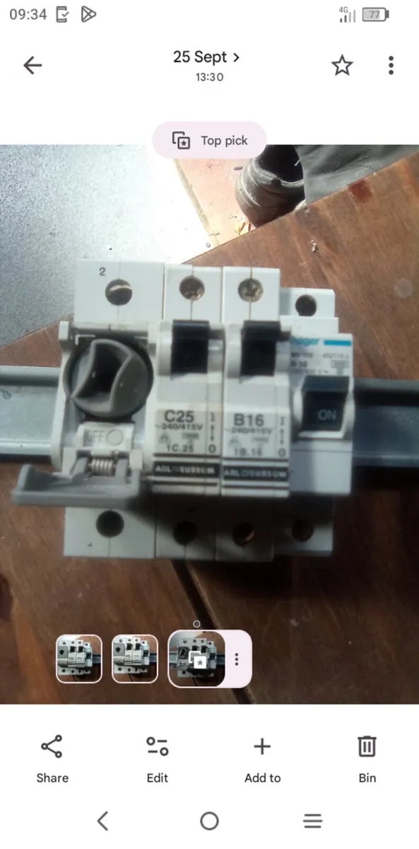 63. AMP.   SWITCH.  FUSE.  AND.  3.    BREAKERS. - Image 1