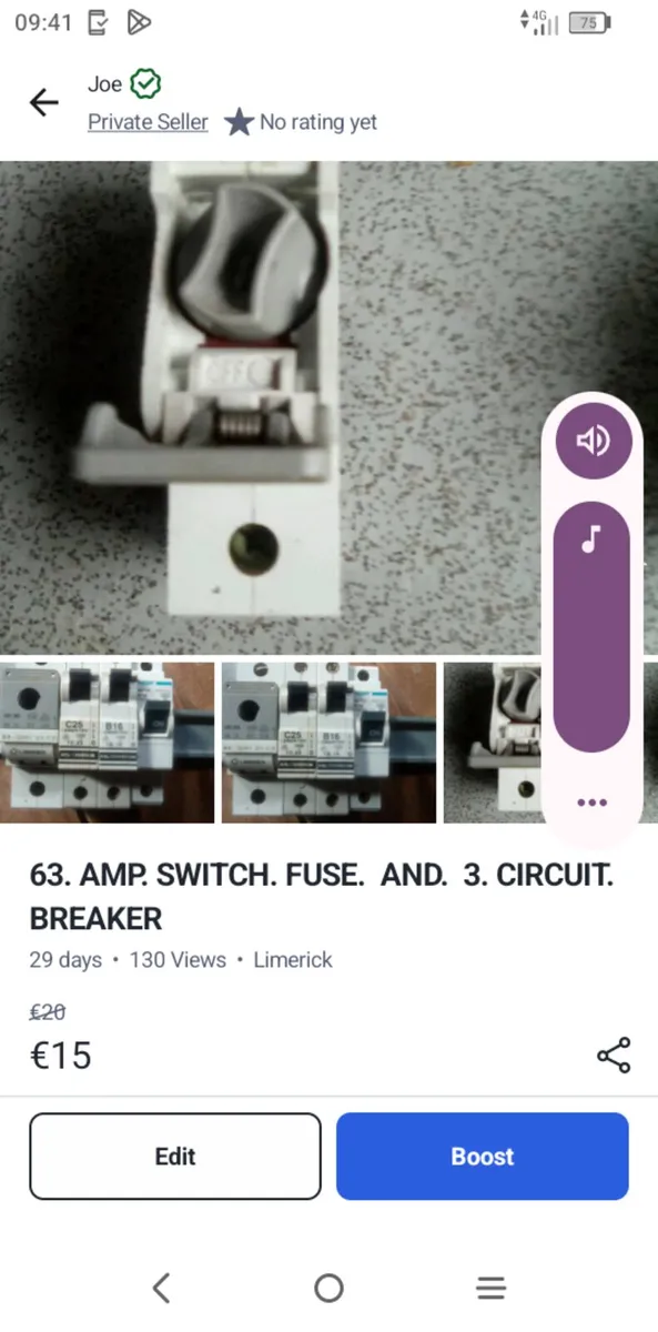 63. AMP.   SWITCH.  FUSE.  AND.  3.    BREAKERS. - Image 3
