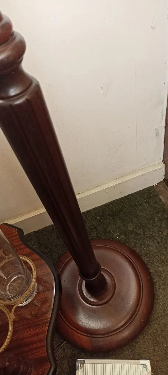 Old Mahogany Standard Lamp - Image 2