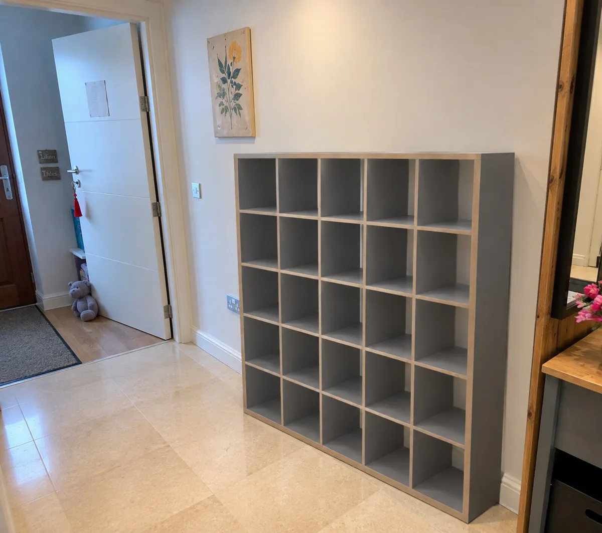 KALLAX Shelving unit
grey/wood effect 182x182 cm - Image 4
