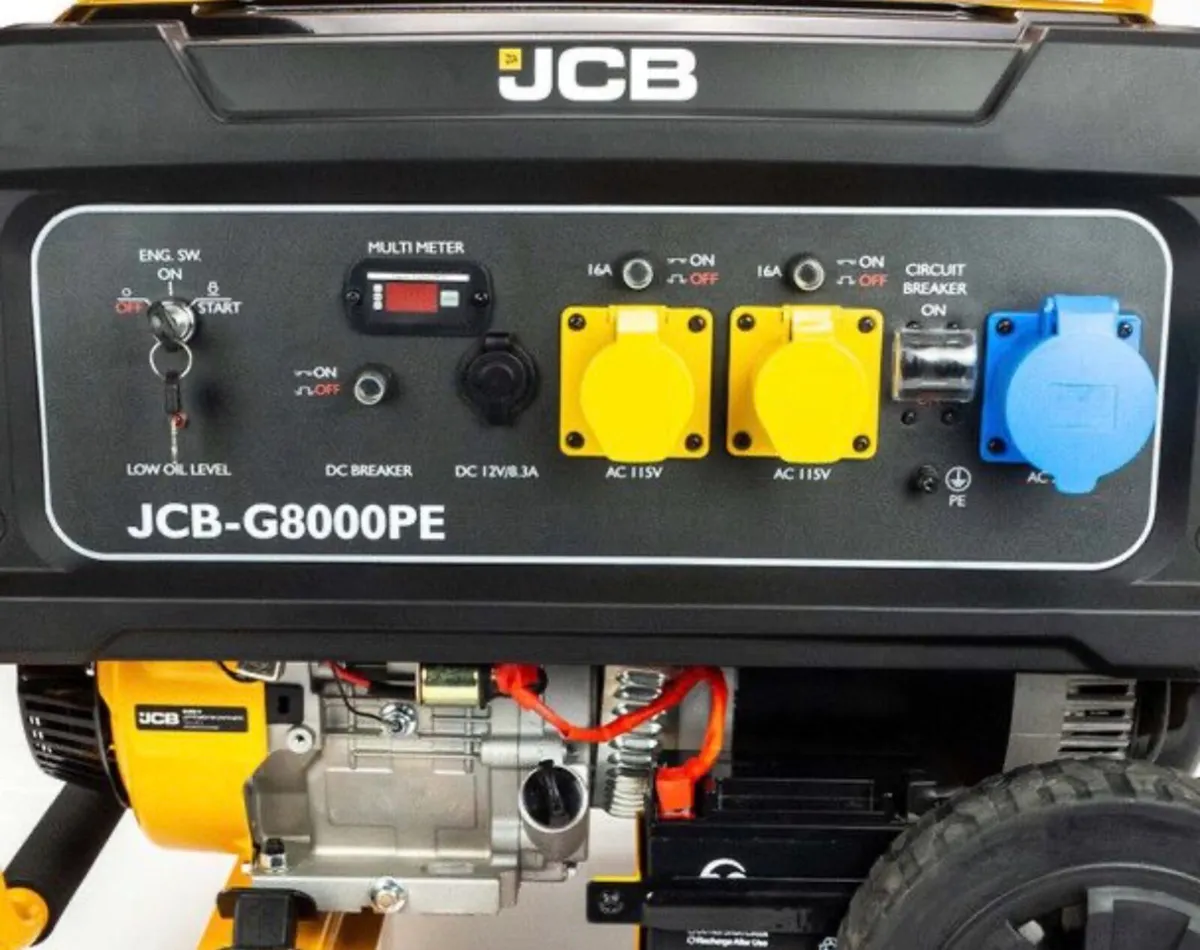 JCB 7.9kW / 9.8kVA Petrol Generator - key start - Image 3