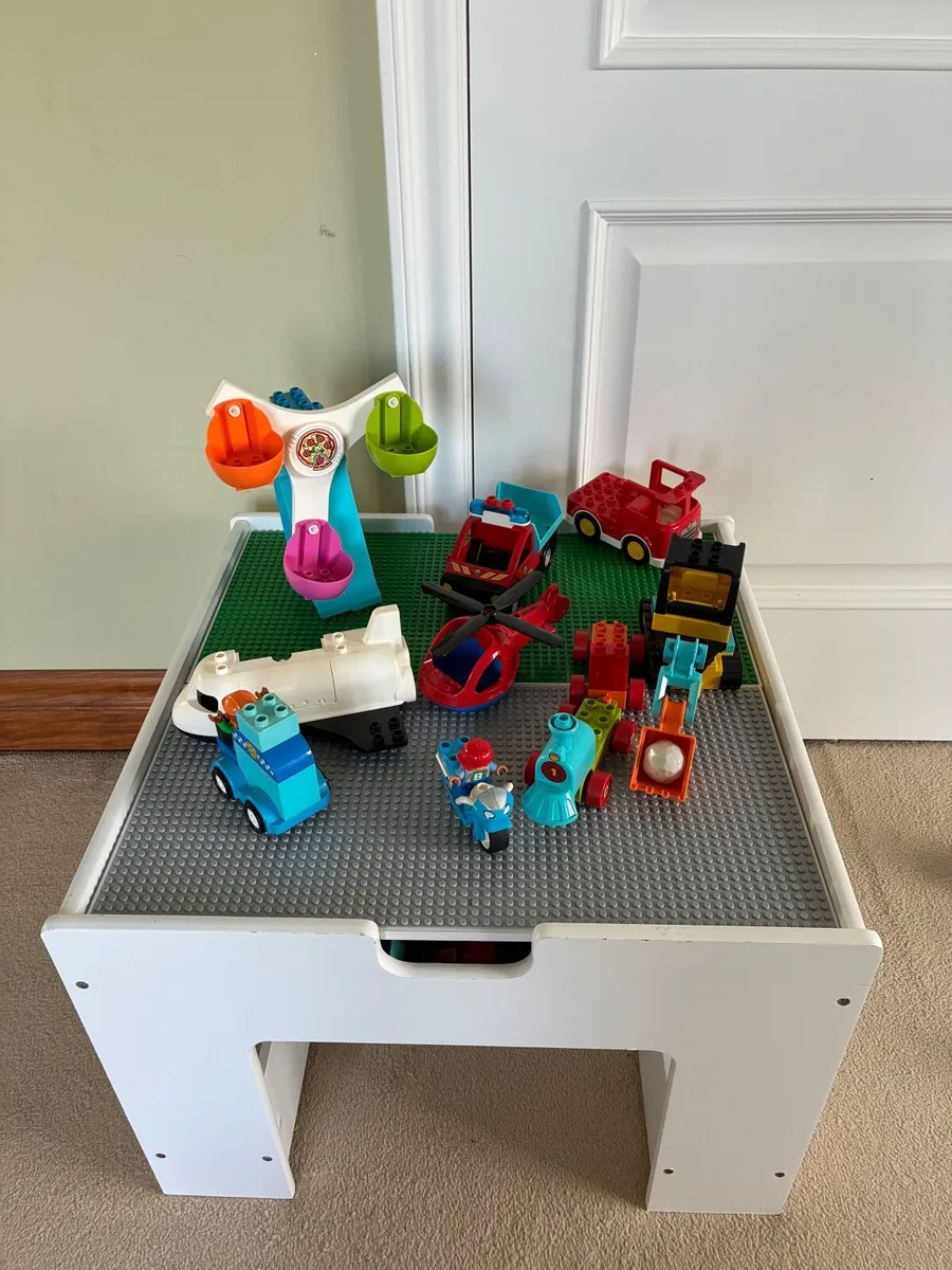 Duplo Lego collection with table - Image 1
