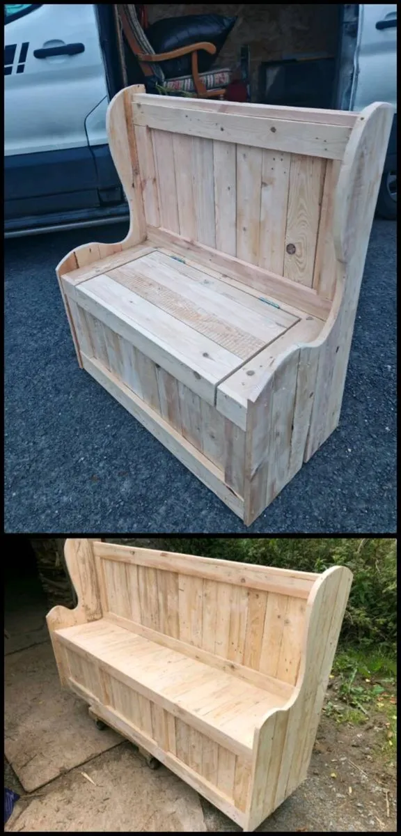 Two rustic benches - Image 1