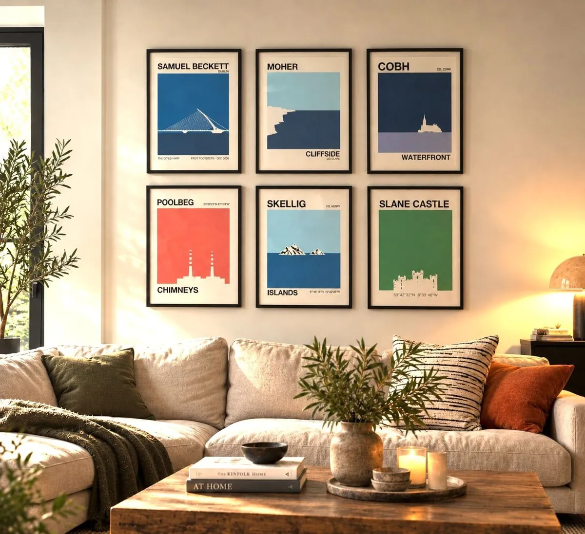 6 Irish Landmark Minimalist Art Prints - Image 1