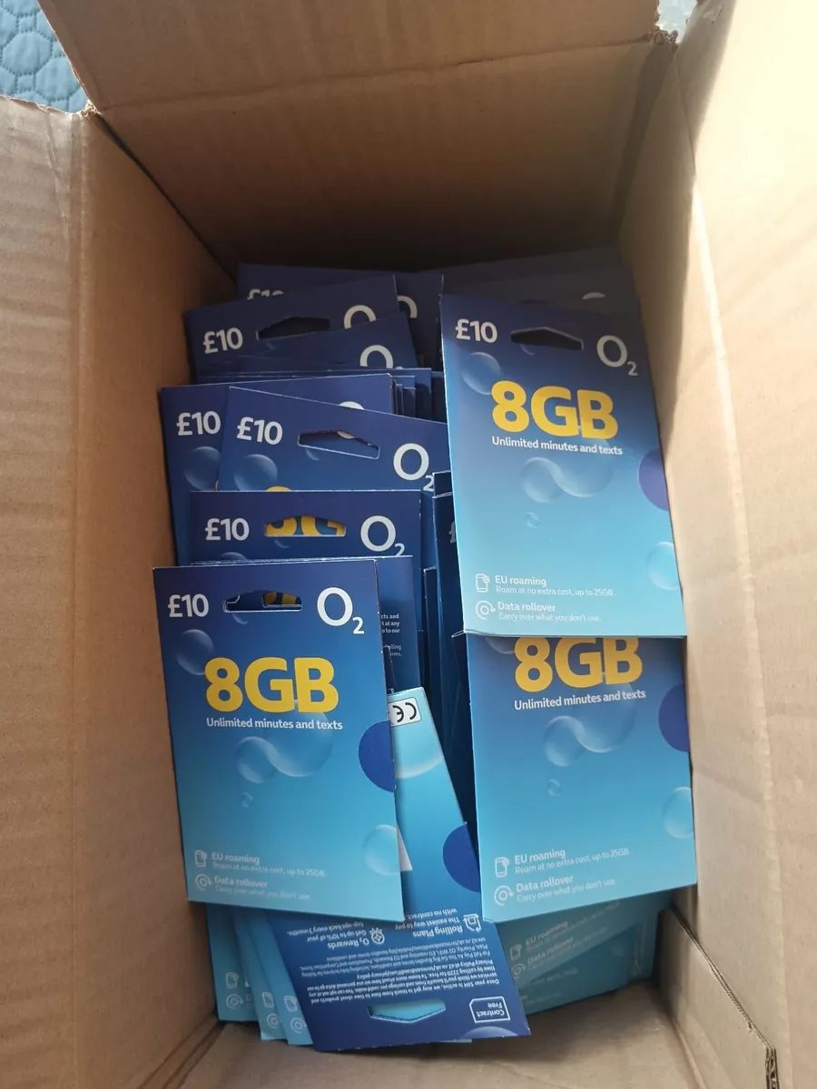 O2 UK Sim Mobile Phone Cards x 10
