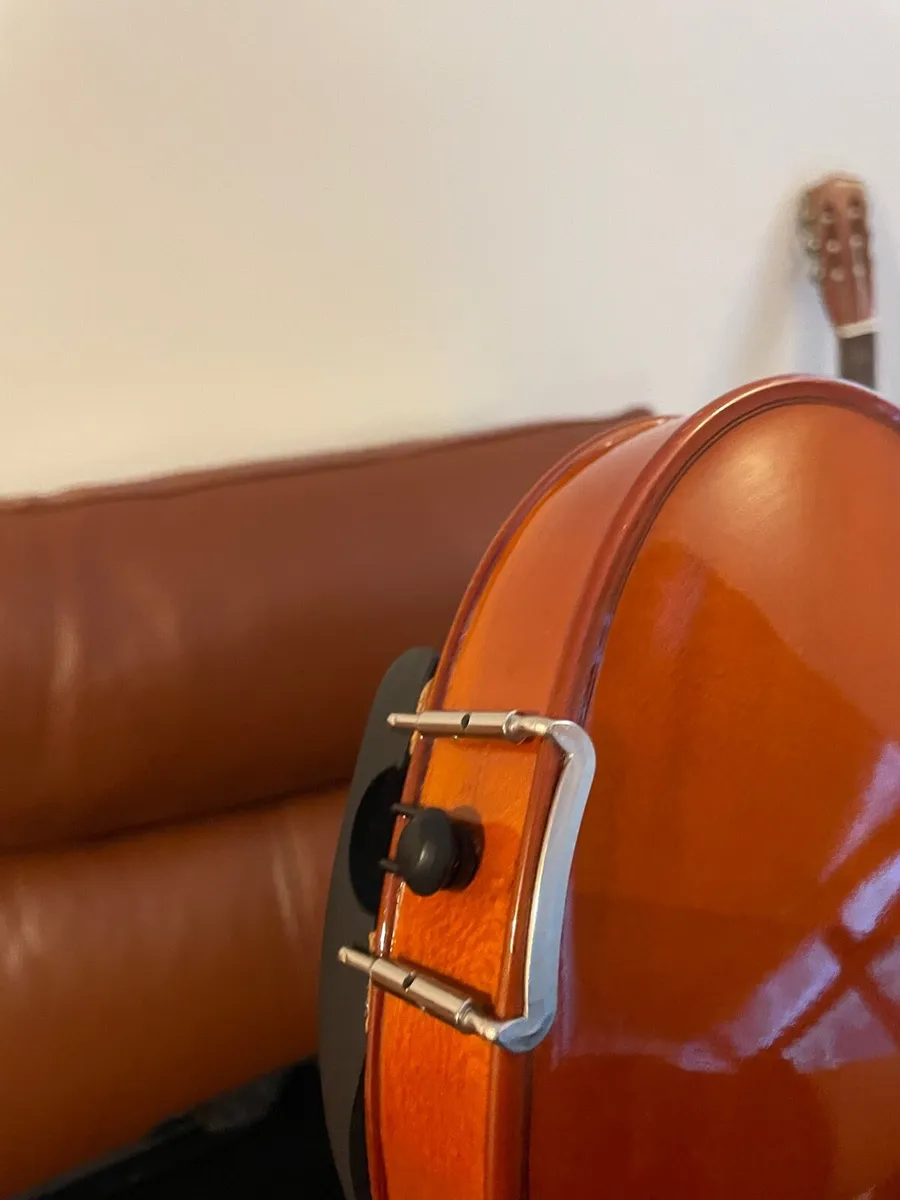 Full size violin / fiddle w/ bow, case, rosin - Image 4