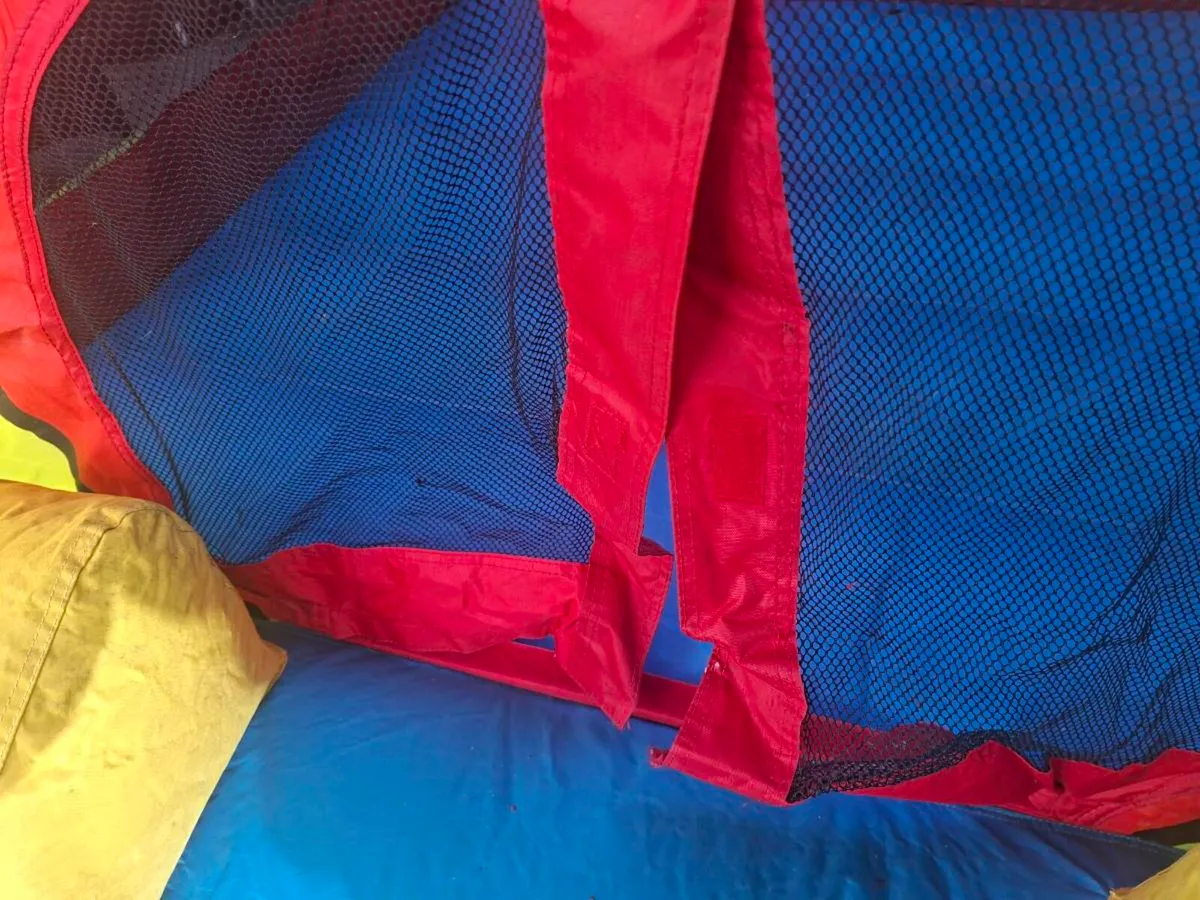 Happy Hop clown-themed bouncy castle with blower - Image 4