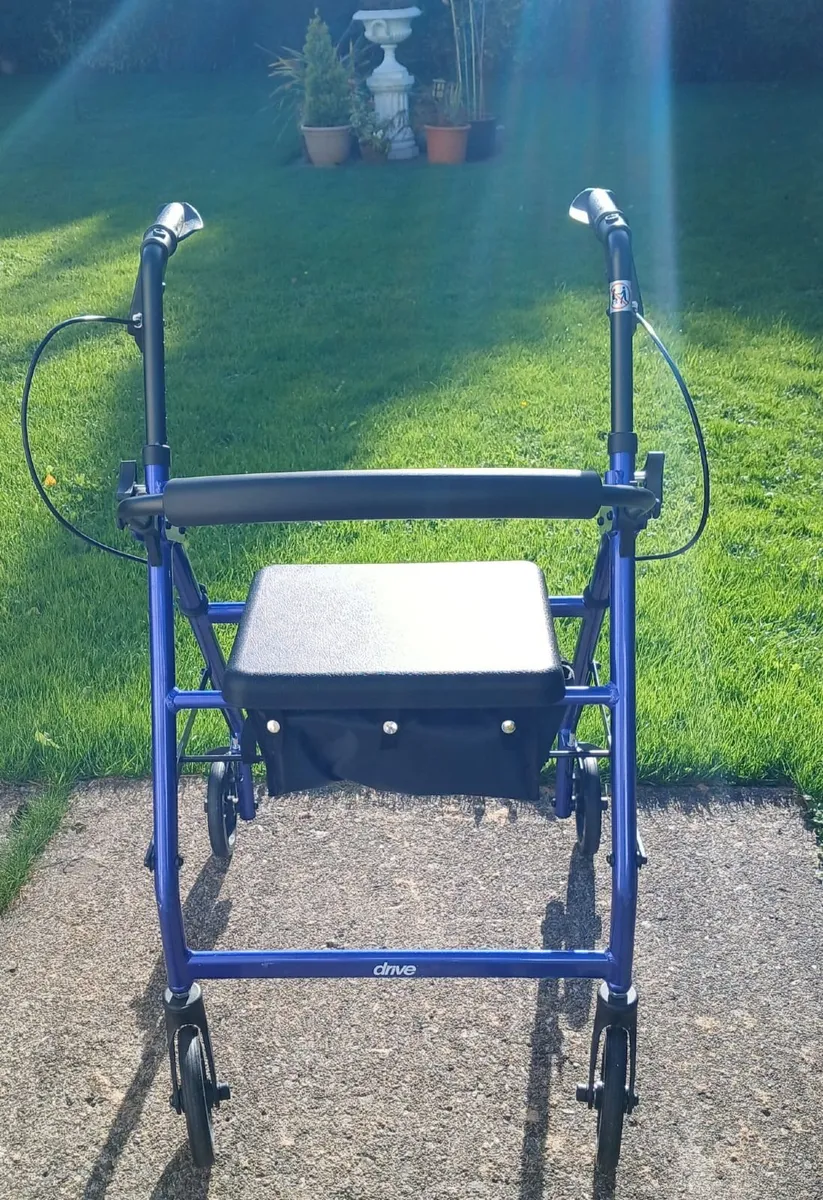 Two Lightweight Aluminium 4 Wheel Rollators. - Image 4