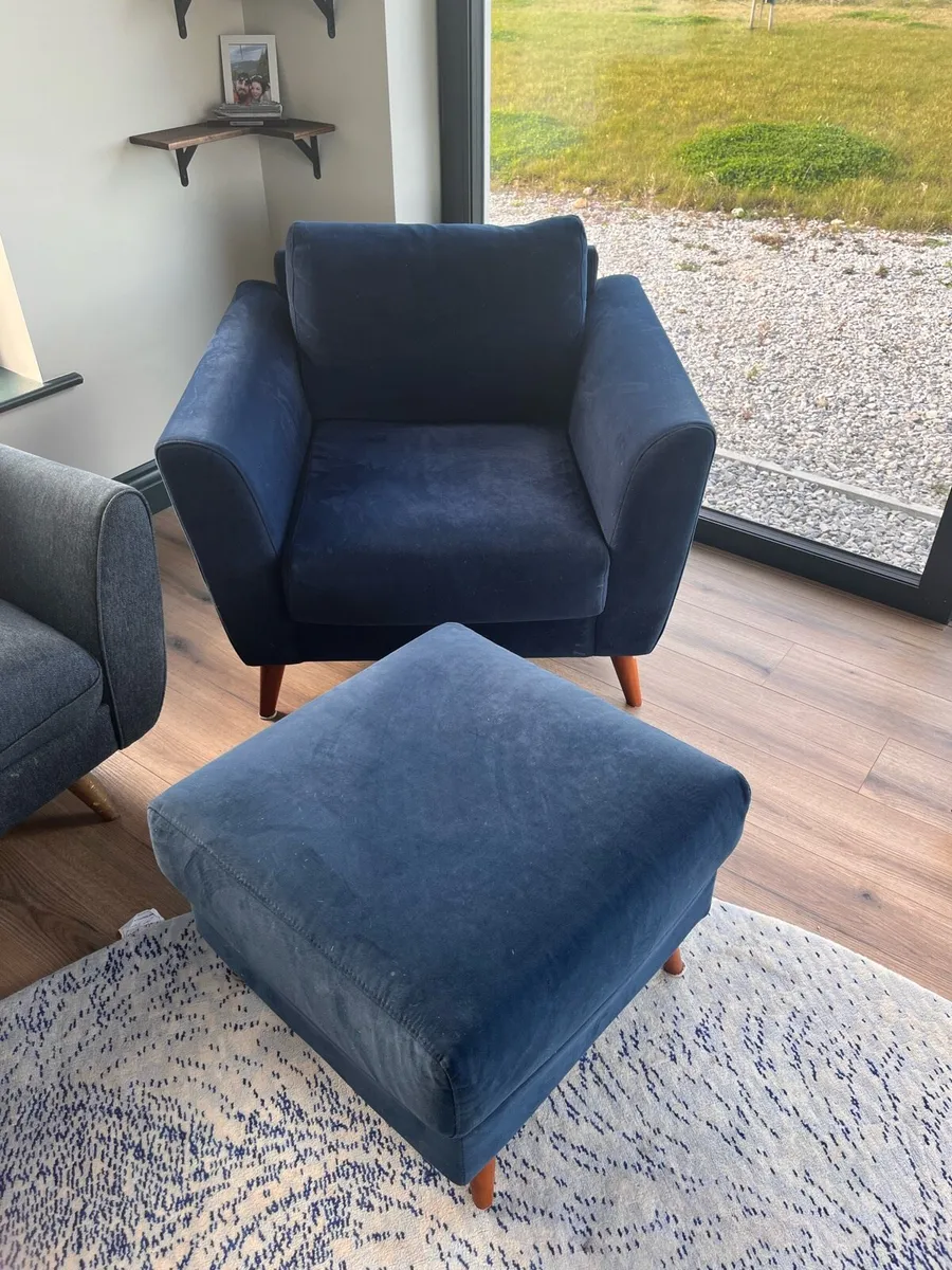 Armchair and footstool