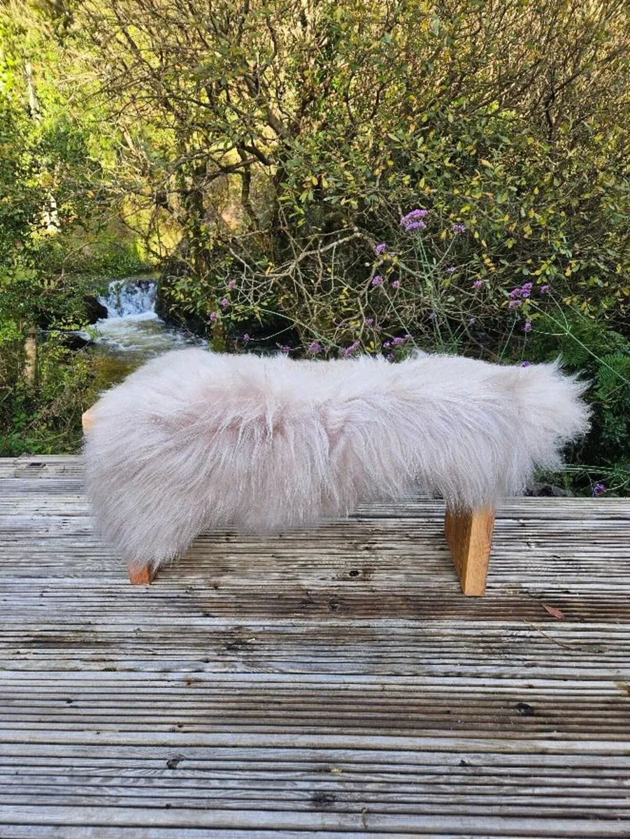 New Light Beige Genuine Sheepskin Rug - Delivered - Image 1