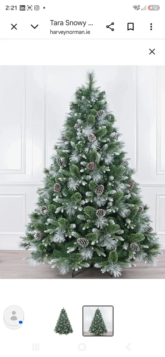 Christmas Tree - Tara Snowy Delux Pine 7ft - Image 2