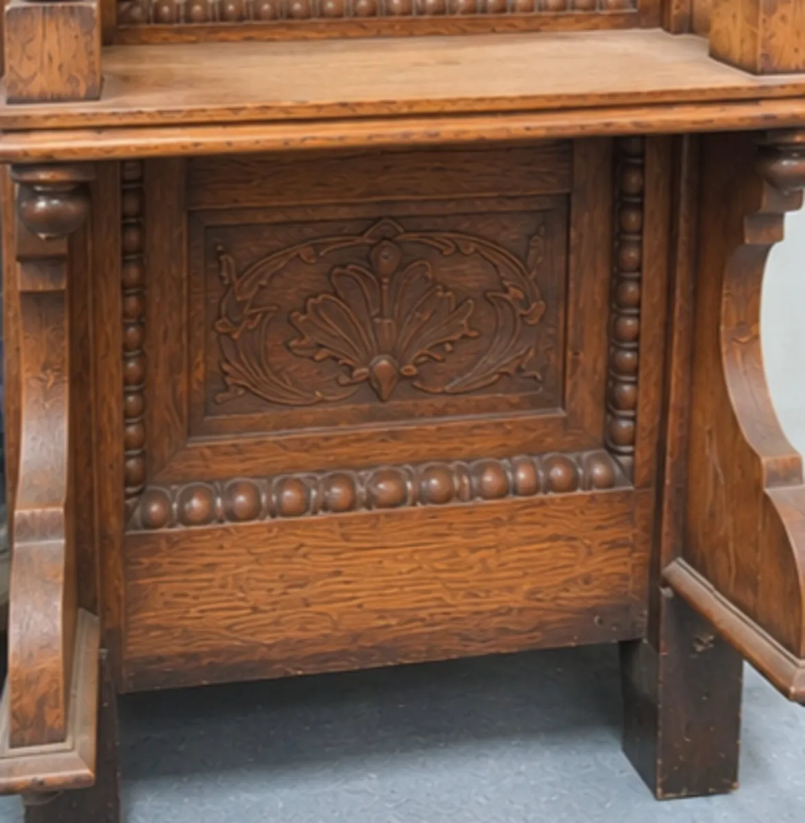 Large Antique Wooden Mirror - Image 4