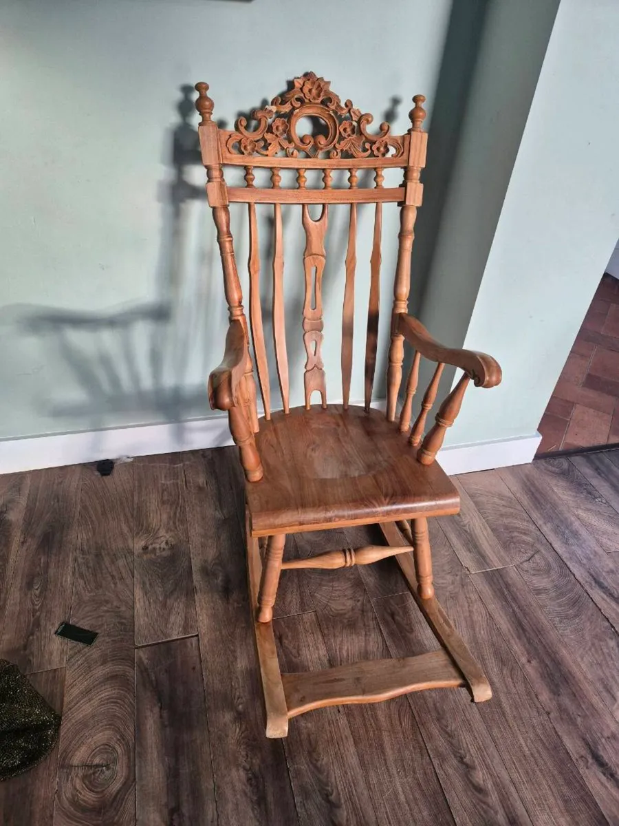 Wooden rocking Chair - Image 1