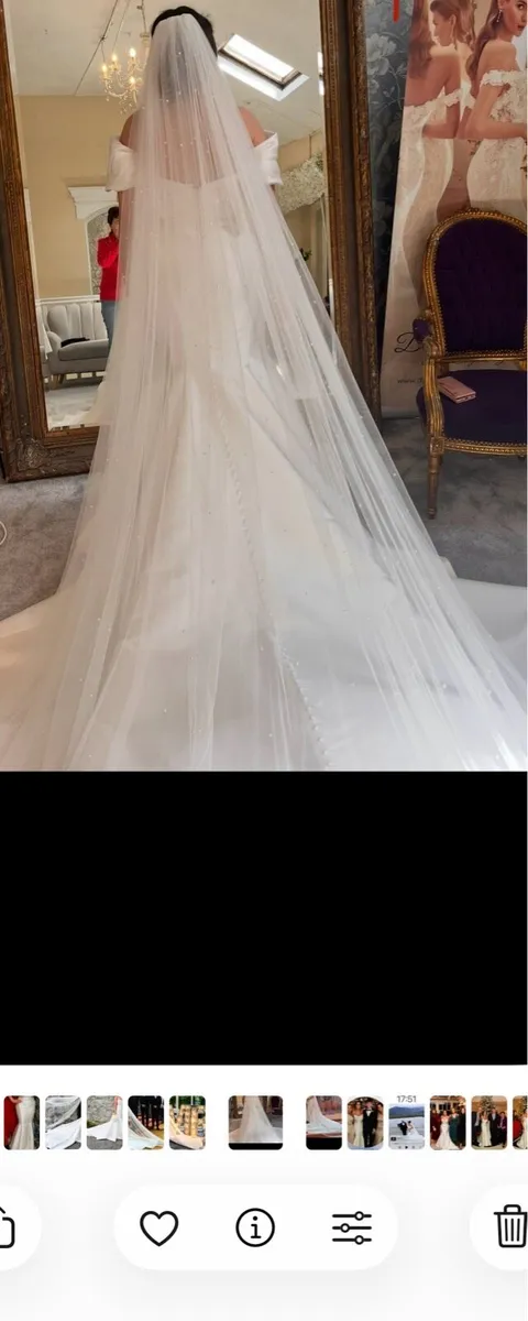 Luxury Mikado Fabric Mermaid Style Wedding Dress - Image 3