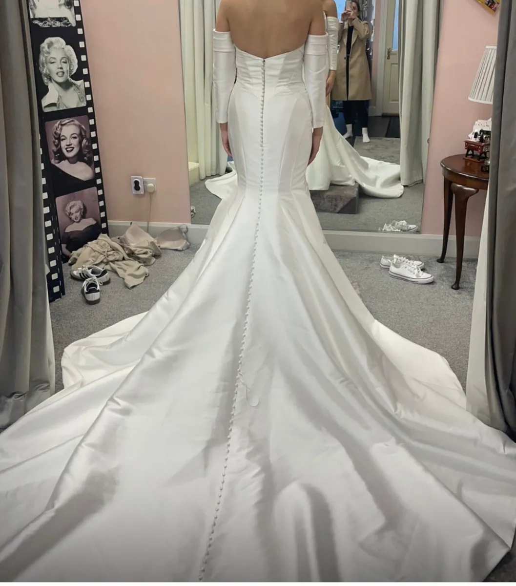 Luxury Mikado Fabric Mermaid Style Wedding Dress - Image 2