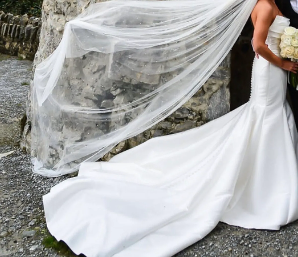 Luxury Mikado Fabric Mermaid Style Wedding Dress - Image 1
