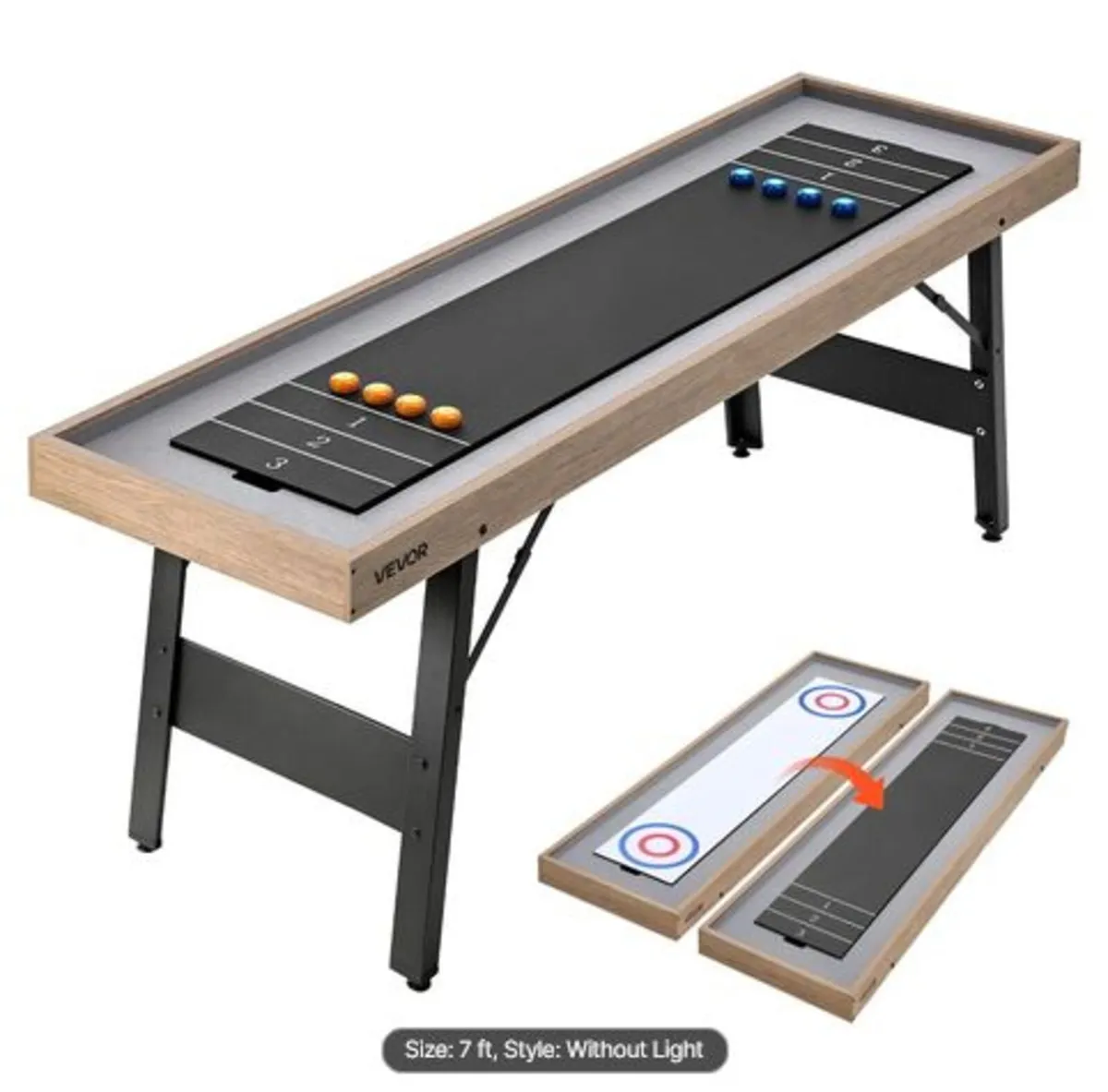 2.1m Shuffleboard Table, 2 in 1 Shuffleboard - Image 1
