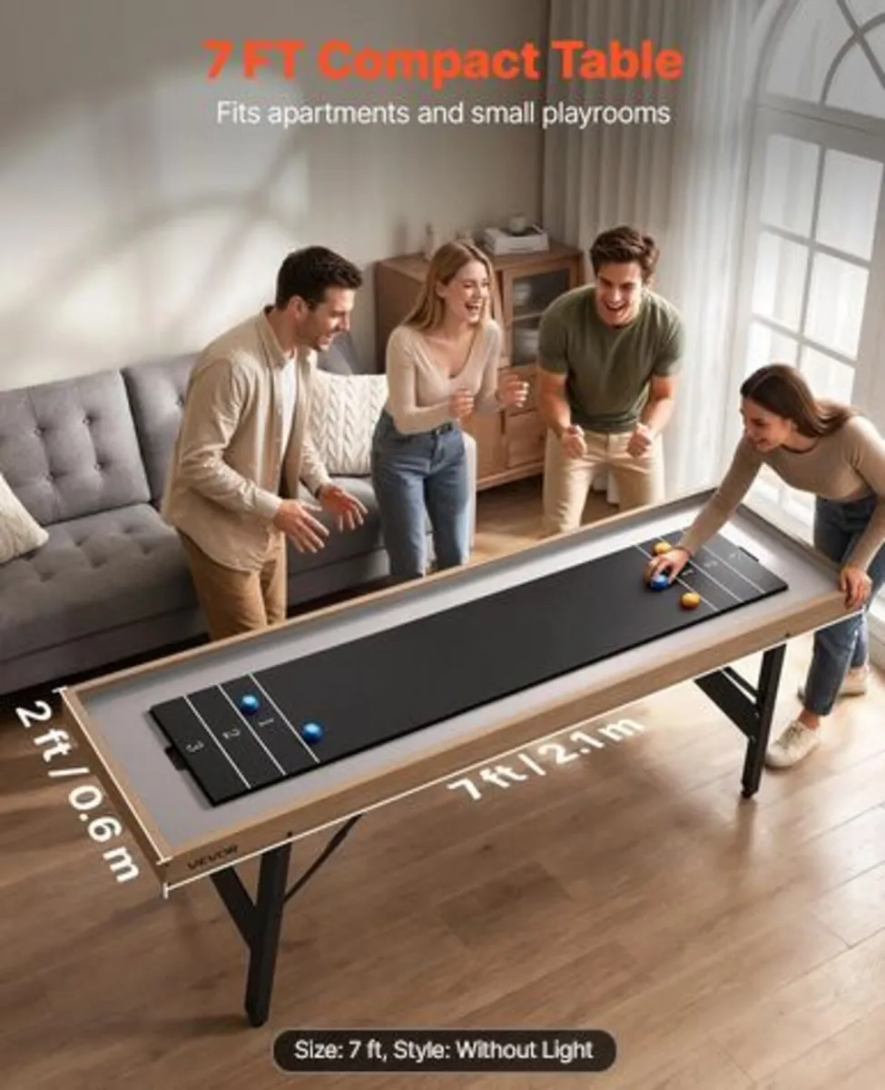 2.1m Shuffleboard Table, 2 in 1 Shuffleboard - Image 2