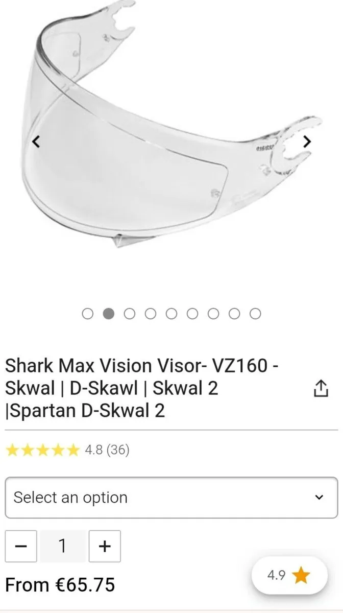 Brand New Shark Clear  Shield Visor - Image 2