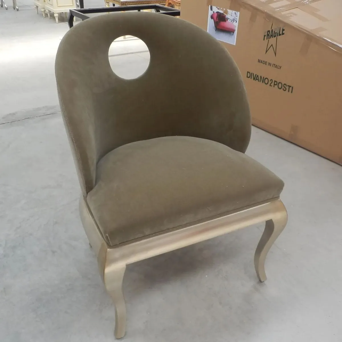 Art Deco Curved Armchair