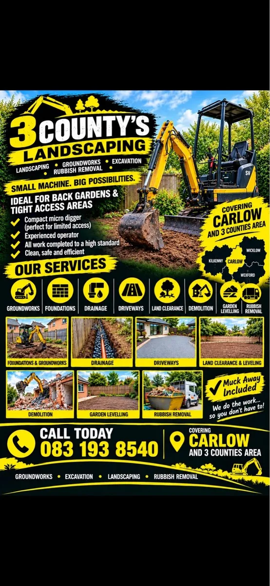 Landscaping, Groundwork’s, Mini digger - Image 1