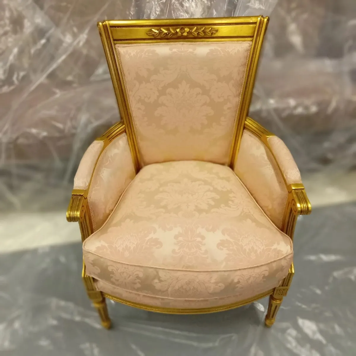Armchair Gold Leaf LXVI, Pink Floral - Image 3